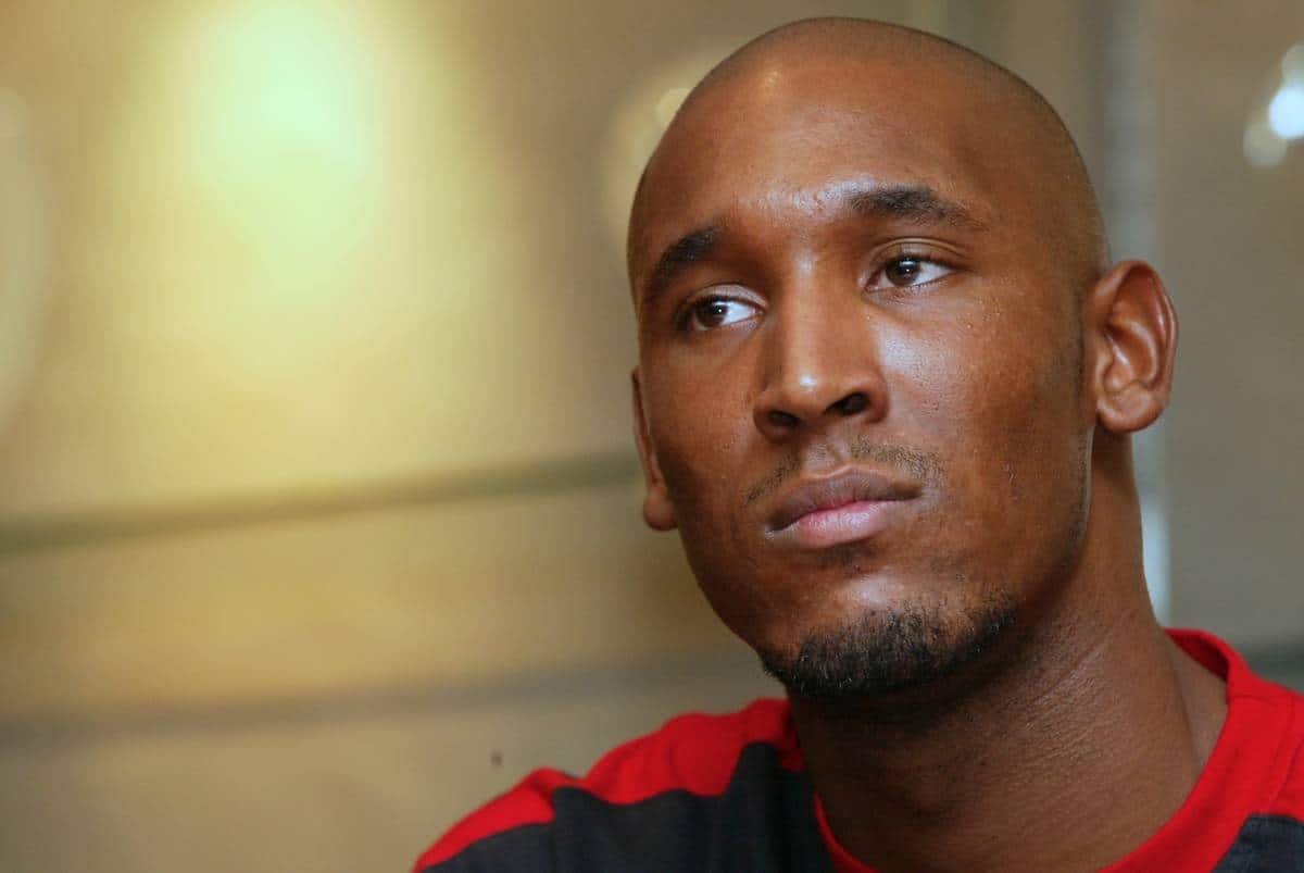 LIVERPOOL, ENGLAND - Monday, December 24, 2001: An early Christmas present for Reds fans as Liverpool unveil French striker Nicolas Anelka during a press conference at Anfield. (Pic by David Rawcliffe/Propaganda)