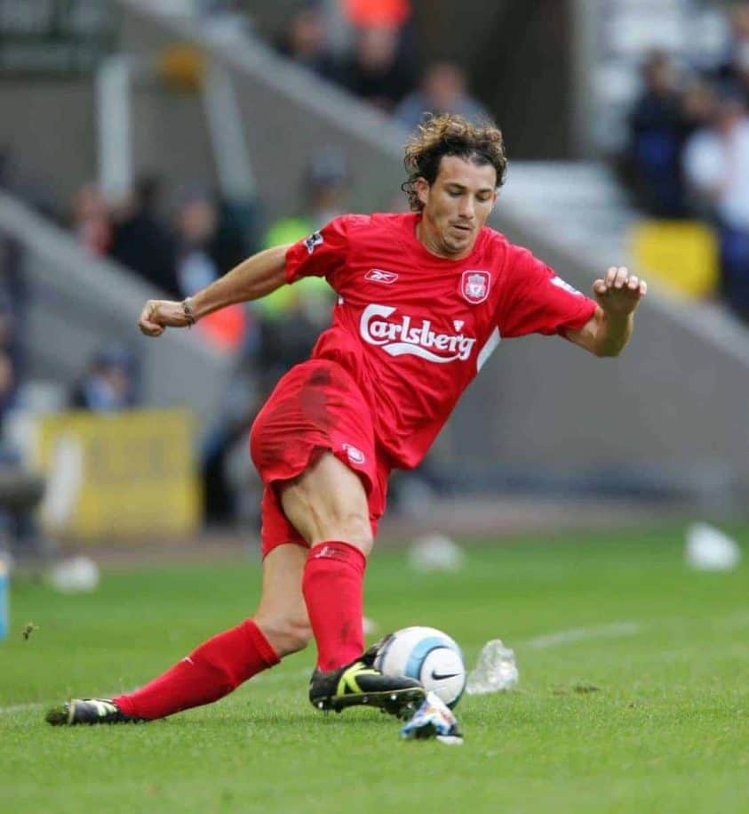 BOLTON, ENGLAND - SUNDAY AUGUST 29th 2004: Liverpool's Josemi in action during the Premiership match against Bolton at the Reebok Stadium. (Photo by David Rawcliffe/Propaganda)