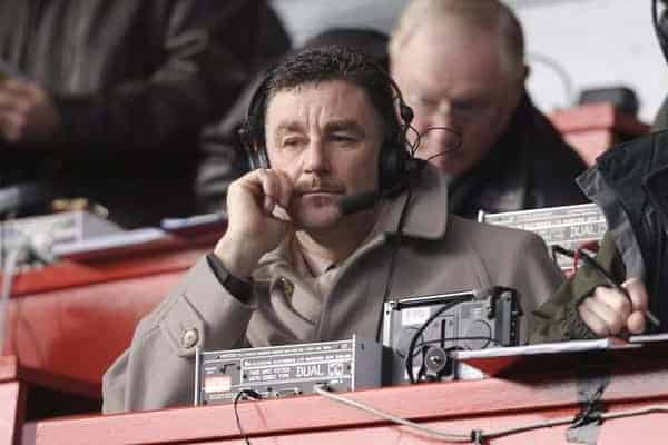Liverpool, England - Saturday, February 3, 2007: Liverpool's former striker John Aldridge working for local radio during the Merseyside Derby Premiership match at Anfield. (Pic by David Rawcliffe/Propaganda)