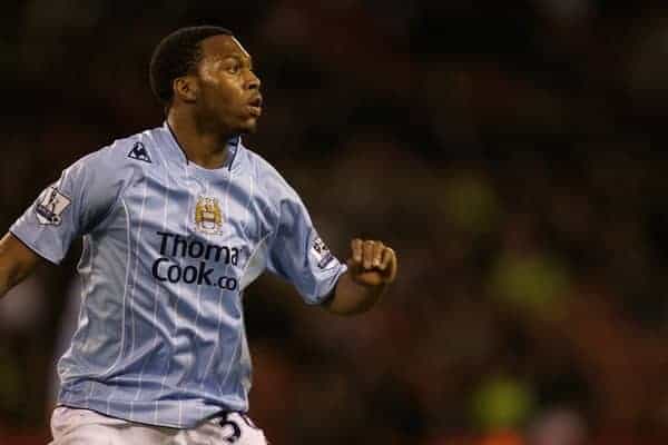 SHEFFIELD, ENGLAND - Sunday, January 27, 2008: Manchester City's Daniel Sturridge on his debut during the FA Cup 4th Round match against Sheffield United at Bramall Lane. (Photo by David Rawcliffe/Propaganda)