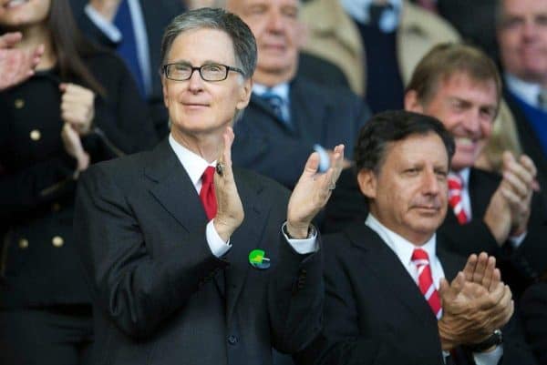 LIVERPOOL, ENGLAND - Sunday, October 17, 2010: Liverpool's owner John W. Henry during the 214th Merseyside Derby match against Everton at Goodison Park. (Photo by David Rawcliffe/Propaganda)