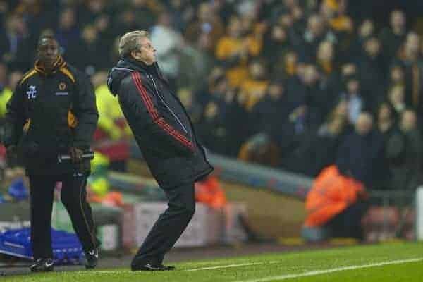 LIVERPOOL, ENGLAND - Wednesday, December 29, 2010: Liverpool's manager Roy Hodgson during the Premiership match against Wolverhampton Wanderers at Anfield. (Photo by: David Rawcliffe/Propaganda)