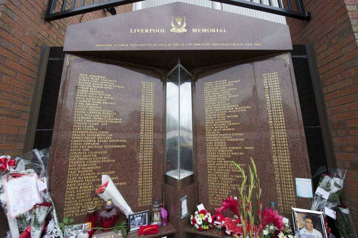LIVERPOOL, ENGLAND - Friday, April 15, 2011: Floral tributes left at the eternal flame at the Memorial Service to remember the 96 victims of the Hillsborough Stadium Disaster in 1989. (Photo by David Rawcliffe/Propaganda)