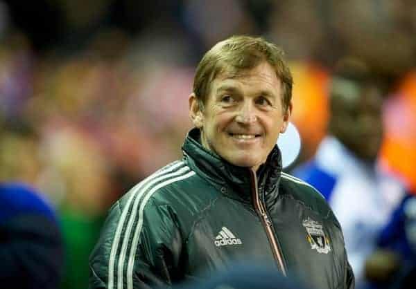 LIVERPOOL, ENGLAND - Tuesday, March 13, 2012: Liverpool's manager Kenny Dalglish before the Premiership match against Everton at Anfield. (Pic by David Rawcliffe/Propaganda)