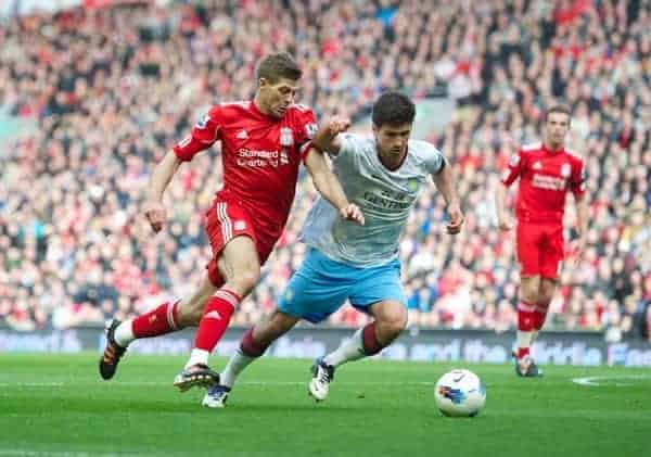 Liverpool beats Aston Villa Steven Gerrard 