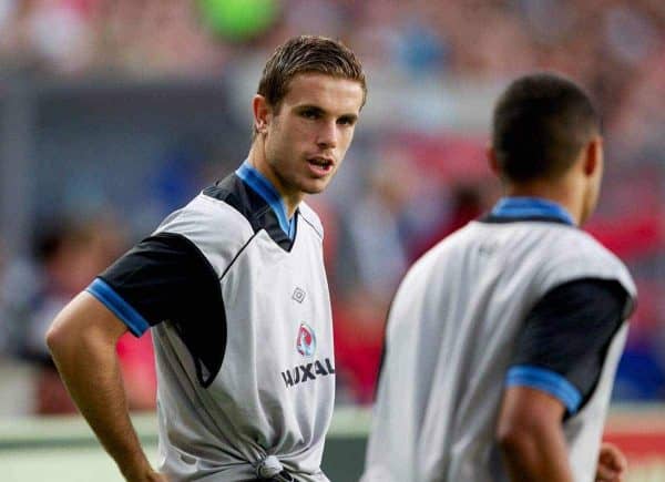 OSLO, NORWAY - Saturday, May 26, 2012: England's Jordan Henderson (Liverpool) warms-up during the international friendly match against Norway at the Ullevaal Stadion. (Pic by Vegard Grott/Propaganda)