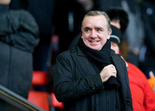 LIVERPOOL, ENGLAND - Sunday, January 5, 2014: Liverpool's Managing Director Ian Ayre during the FA Cup 3rd Round match against Oldham Athletic at Anfield. (Pic by David Rawcliffe/Propaganda)