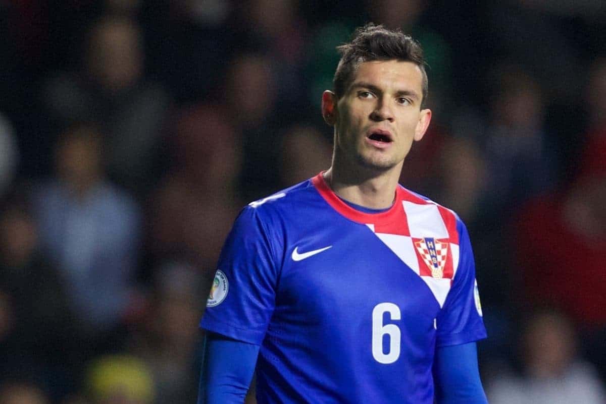 SWANSEA, WALES - Tuesday, March 26, 2013:  Croatia's Dejan Lovren during the 2014 FIFA World Cup Brazil Qualifying Group A match against Wales at the Liberty Stadium. (Pic by Kieran McManus/Propaganda)