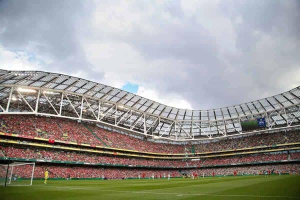 DUBLIN, REPUBLIC OF IRELAND - Saturday, August 10, 2013: Liverpool take on Glasgow Celtic during a preseason friendly match at the Aviva Stadium. (Pic by David Rawcliffe/Propaganda)