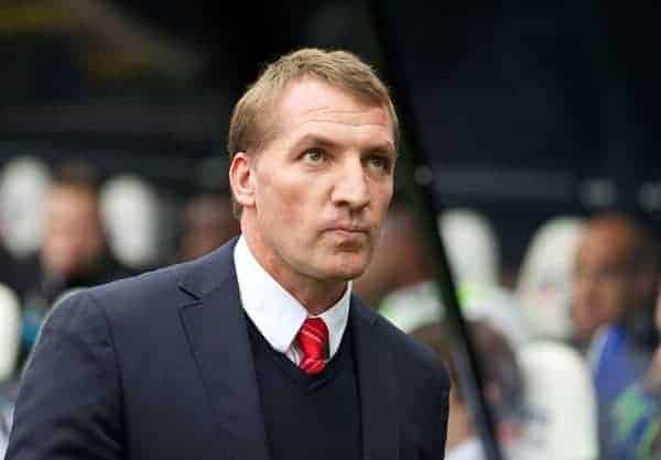 NEWCASTLE-UPON-TYNE, ENGLAND - Saturday, October 19, 2013: Liverpool's manager Brendan Rodgers before the Premiership match against Newcastle United at St. James' Park. (Pic by David Rawcliffe/Propaganda)