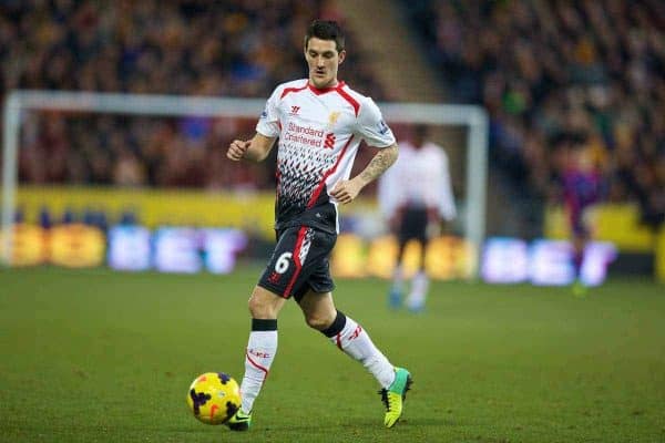 HULL, ENGLAND - Sunday, December 1, 2013: Liverpool's Luis Alberto in action against Hull City during the Premiership match at the KC Stadium. (Pic by David Rawcliffe/Propaganda)