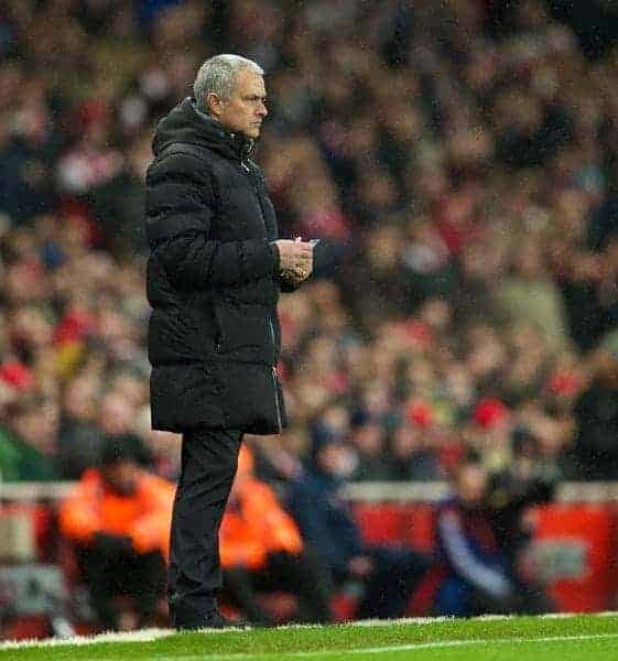 LONDON, ENGLAND - Monday, December 23, 2013: Chelsea's manager Jose Mourinho during the Premiership match against Arsenal at the Emirates Stadium. (Pic by David Rawcliffe/Propaganda)