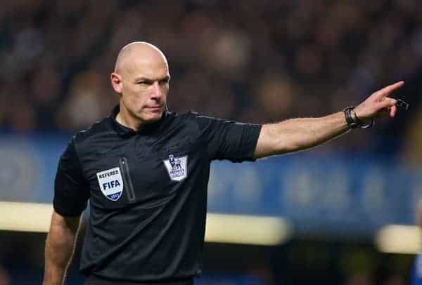 LONDON, ENGLAND - Sunday, December 29, 2013: Referee Howard Webb during the Premiership match between Chelsea and Liverpool at Stamford Bridge. (Pic by David Rawcliffe/Propaganda)