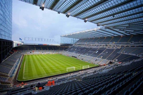 NEWCASTLE-UPON-TYNE, ENGLAND - Tuesday, March 25, 2014: A general view of St James' Park, home of Newcastle United, before the Premiership match against Everton. (Pic by David Rawcliffe/Propaganda)