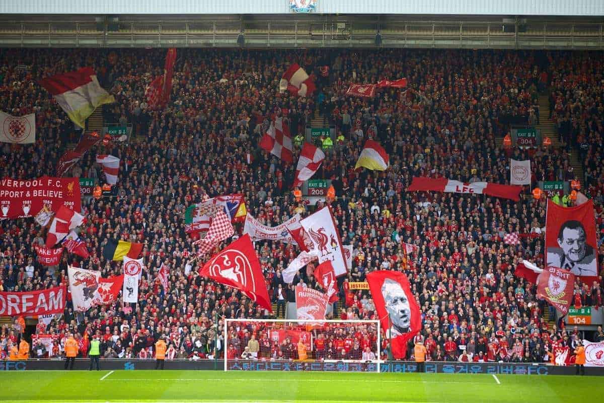 liverpool anfield stadium match kop fc spion legends supporters before expansion atmosphere manchester hillsborough rawcliffe football memorial league premier against