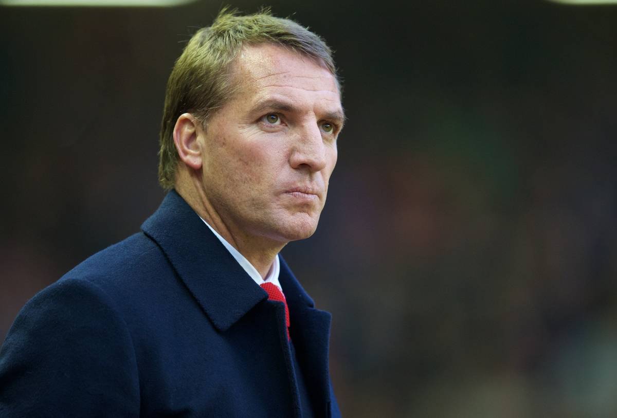 LIVERPOOL, ENGLAND - Saturday, November 29, 2014: Liverpool's manager Brendan Rodgers before the Premier League match against Stoke City at Anfield. (Pic by David Rawcliffe/Propaganda)