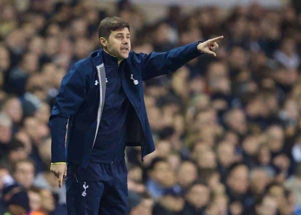 LONDON, ENGLAND - Sunday, November 30, 2014: Tottenham Hotspur's manager Mauricio Pochettino during the Premier League match against Everton at White Hart Lane. (Pic by David Rawcliffe/Propaganda)