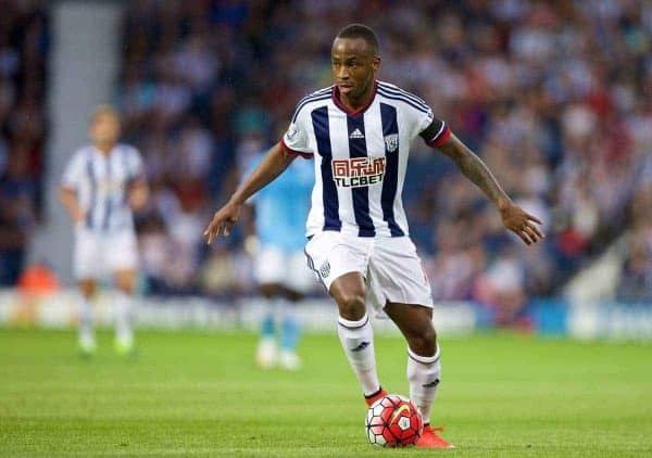 WEST BROMWICH, ENGLAND - Monday, August 10, 2015: West Bromwich Albion's Saido Berahino in action against Manchester City during the Premier League match at the Hawthorns. (Pic by David Rawcliffe/Propaganda)