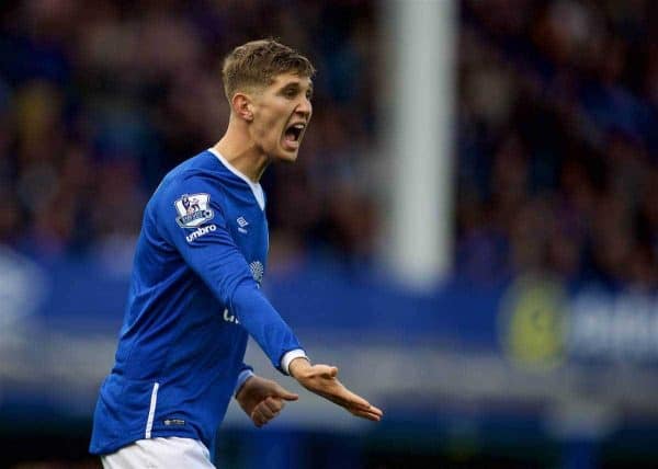 LIVERPOOL, ENGLAND - Saturday, September 12, 2015: Everton's John Stones in action against Chelsea during the Premier League match at Goodison Park. (Pic by David Rawcliffe/Propaganda)