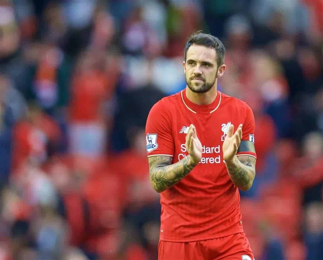 LIVERPOOL, ENGLAND - Sunday, September 20, 2015: Liverpool's Danny Ings looks dejected after the 1-1 draw with Norwich City during the Premier League match at Anfield. (Pic by David Rawcliffe/Propaganda)