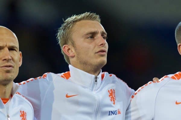 CARDIFF, WALES - Friday, November 13, 2015: The Netherlands' captain Arjen Robben, goalkeeper Jasper Cillessen and Jeffrey Bruma before the International Friendly match at the Cardiff City Stadium. (Pic by David Rawcliffe/Propaganda)