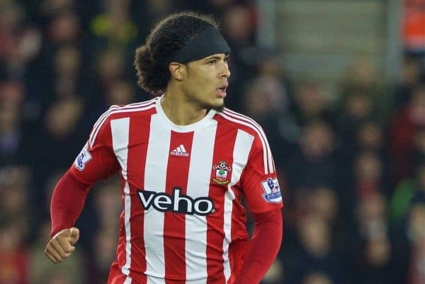 SOUTHAMPTON, ENGLAND - Wednesday, December 2, 2015: Southampton's Virgil Van Dijk in action against Liverpool during the Football League Cup Quarter-Final match at St. Mary's Stadium. (Pic by David Rawcliffe/Propaganda)