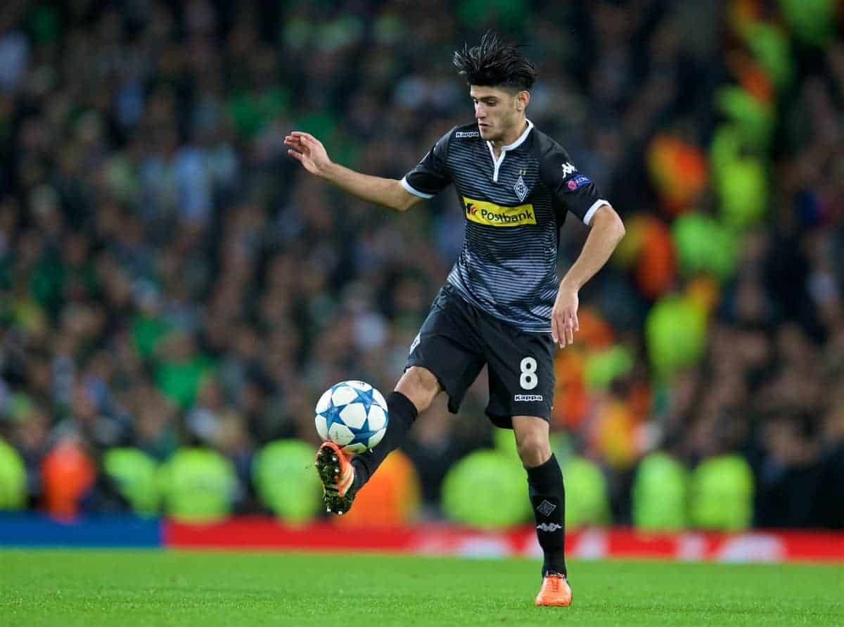 MANCHESTER, ENGLAND - Tuesday, December 8, 2015: VfL Borussia Mönchengladbach's Mahmoud Dahoud in action against Manchester City during the UEFA Champions League Group D match at the City of Manchester Stadium. (Pic by David Rawcliffe/Propaganda)
