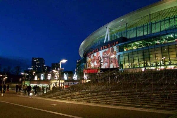 LONDON, ENGLAND - Friday, March 4, 2016: A general view of the exterior of the Emirates Stadium before the FA Youth Cup 6th Round match between Arsenal and Liverpool. (Pic by Paul Marriott/Propaganda)