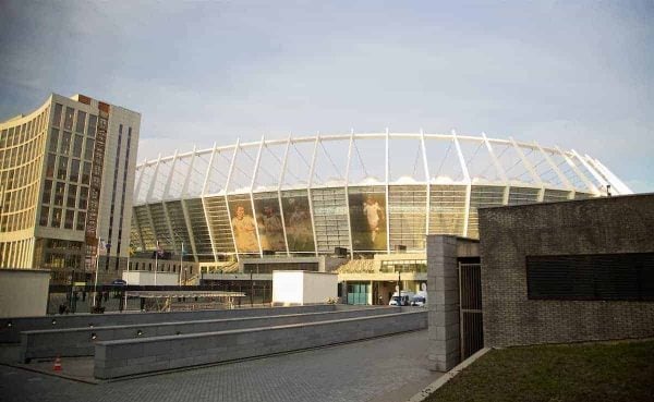 KIEV, UKRAINE - Easter Monday, March 28, 2016: A general view of Ukraine's Olimpiyskiy Stadium before the International Friendly match against Wales. (Pic by David Rawcliffe/Propaganda)