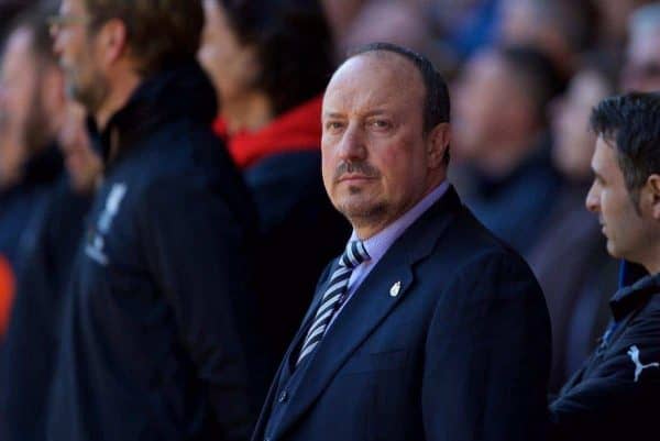 LIVERPOOL, ENGLAND - Saturday, April 23, 2016: Newcastle United's manager Rafael Benitez before the Premier League match against Liverpool at Anfield. (Pic by Bradley Ormesher/Propaganda)