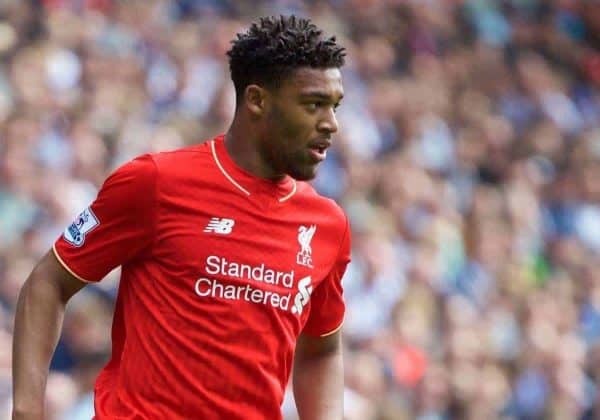 WEST BROMWICH, ENGLAND - Sunday, May 15, 2016: Liverpool's Jordon Ibe in action against West Bromwich Albion during the final Premier League match of the season at the Hawthorns. (Pic by David Rawcliffe/Propaganda)