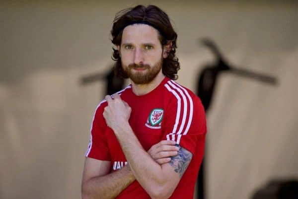 VALE DO LOBO, PORTUGAL - Friday, May 27, 2016: Wales' Joe Allen during day four of the pre-UEFA Euro 2016 training camp at the Vale Do Lobo resort in Portugal. (Pic by David Rawcliffe/Propaganda)