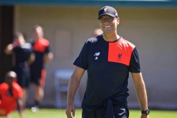 STANFORD, USA - Thursday, July 21, 2016: Liverpool's manager Jürgen Klopp during a training session in the Laird Q. Cagan Stadium at Stanford University on day one of the club's USA Pre-season Tour. (Pic by David Rawcliffe/Propaganda)