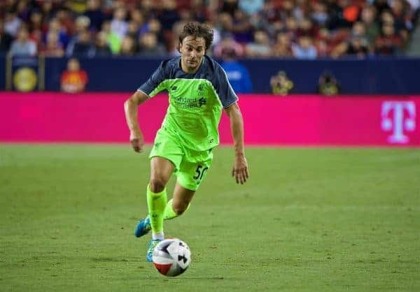 SANTA CLARA, USA - Saturday, July 30, 2016: Liverpool's Lazar Markovic in action against AC Milan during the International Champions Cup 2016 game on day ten of the club's USA Pre-season Tour at the Levi's Stadium. (Pic by David Rawcliffe/Propaganda)