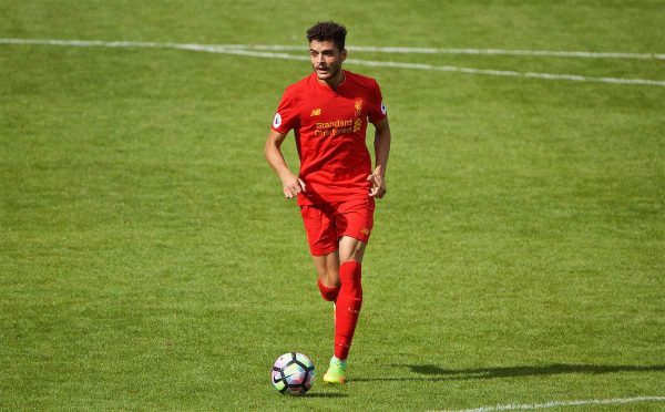 BIRKENHEAD, ENGLAND - Sunday, September 11, 2016: Liverpool's Tiago Ilori in action against Leicester City during the FA Premier League 2 Under-23 match at Prenton Park. (Pic by David Rawcliffe/Propaganda)