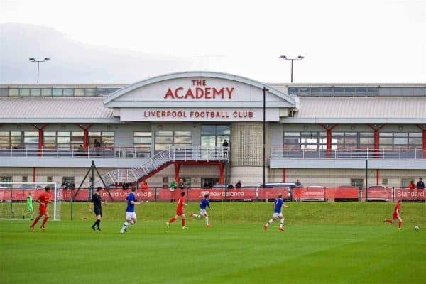 KIRKBY, ENGLAND - Saturday, September 24, 2016: Liverpool take on Everton during the Under-18 FA Premier League match at the Kirkby Academy. (Pic by David Rawcliffe/Propaganda)