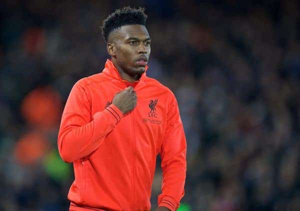 LIVERPOOL, ENGLAND - Monday, October 17, 2016: Liverpool's Daniel Sturridge before the FA Premier League match against Manchester United at Anfield. (Pic by David Rawcliffe/Propaganda)