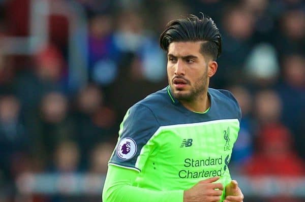 BOURNEMOUTH, ENGLAND - Sunday, December 4, 2016: Liverpool's Emre Can celebrates scoring the third goal against AFC Bournemouth during the FA Premier League match at Dean Court. (Pic by David Rawcliffe/Propaganda)