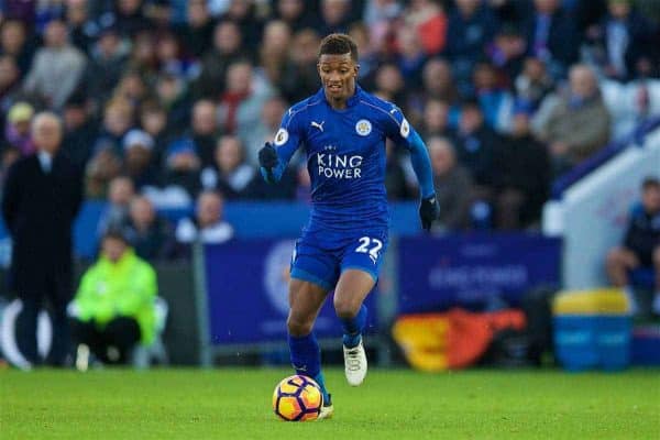 LEICESTER, ENGLAND - Boxing Day Monday, December 26, 2016: Leicester City's Demarai Gray in action against Everton during the FA Premier League match at Filbert Way. (Pic by David Rawcliffe/Propaganda)