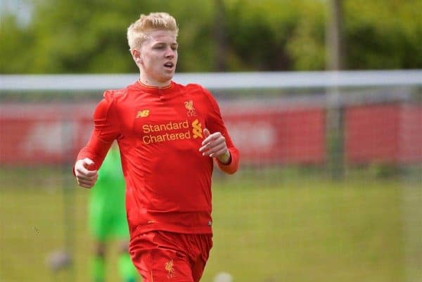 KIRKBY, ENGLAND - Saturday, April 29, 2017: Liverpool's Luis Longstaff in action against Chelsea during an Under-18 FA Premier League Merit Group A match at the Kirkby Academy. (Pic by David Rawcliffe/Propaganda)