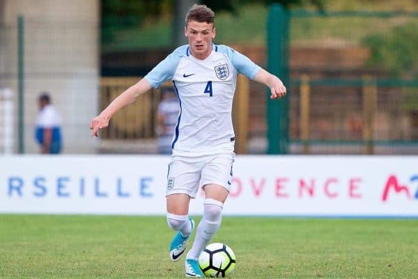 AUBAGNE, FRANCE - Monday, May 29, 2017: England's Joshua Tymon during the Toulon Tournament Group A match between England U18 and Angola U20 at the Stade de Lattre-de-Tassigny. (Pic by David Rawcliffe/Propaganda)