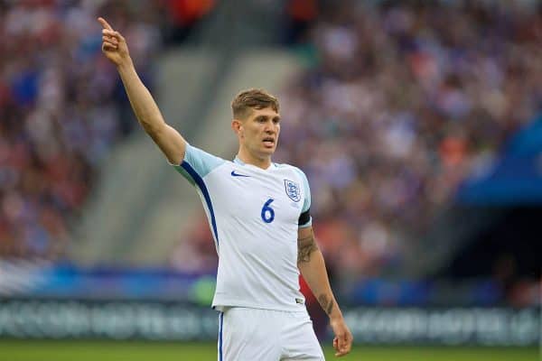 PARIS, FRANCE - Tuesday, June 13, 2017: England's John Stones in action against France during an international friendly match at the Stade de France. (Pic by David Rawcliffe/Propaganda)