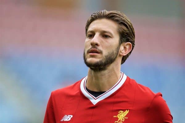 WIGAN, ENGLAND - Friday, July 14, 2017: Liverpool's Adam Lallana before a preseason friendly match against Wigan Athletic at the DW Stadium. (Pic by David Rawcliffe/Propaganda)