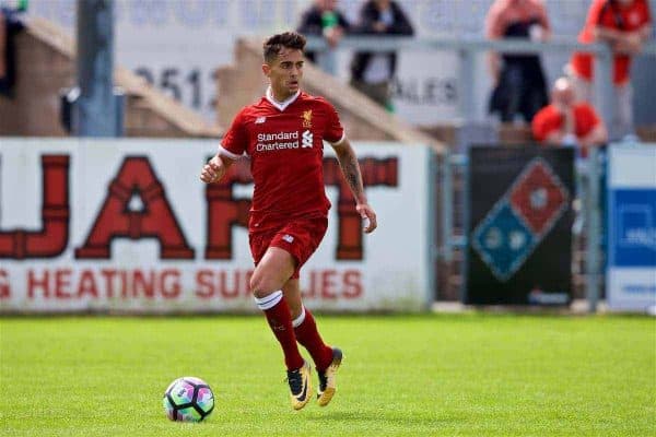 NUNEATON, ENGLAND - Sunday, July 30, 2017: Liverpool's Yan Dhanda during a pre-season friendly between Liverpool and PSV Eindhoven at the Liberty Way Stadium. (Pic by Paul Greenwood/Propaganda)