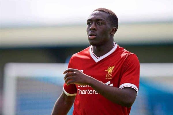 NUNEATON, ENGLAND - Sunday, July 30, 2017: Liverpool's Bobby Adekanye during a pre-season friendly between Liverpool and PSV Eindhoven at the Liberty Way Stadium. (Pic by Paul Greenwood/Propaganda)