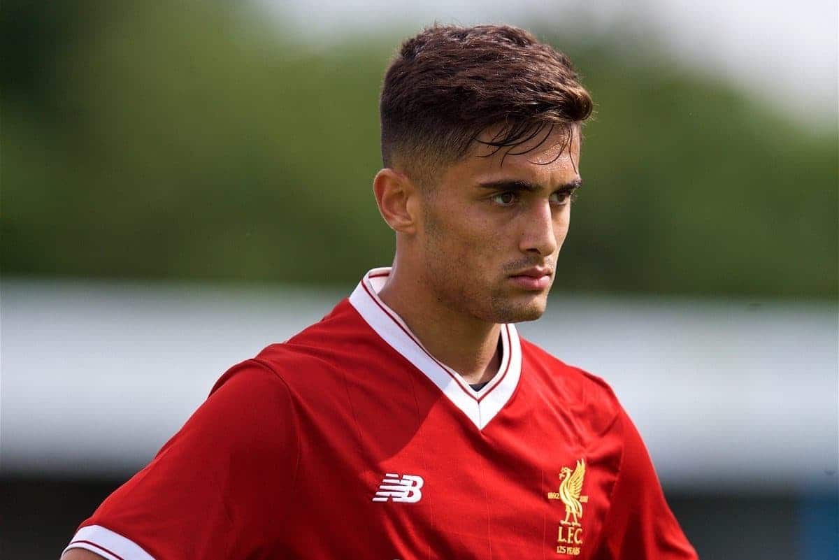 NUNEATON, ENGLAND - Sunday, July 30, 2017: Liverpool's Yan Dhanda during a pre-season friendly between Liverpool and PSV Eindhoven at the Liberty Way Stadium. (Pic by Paul Greenwood/Propaganda)