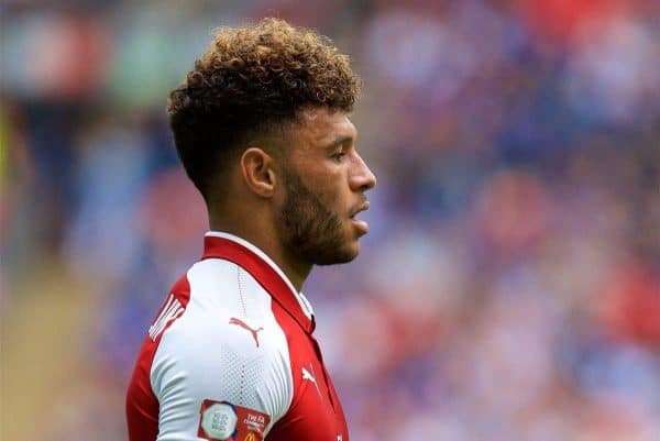 LONDON, ENGLAND - Sunday, August 6, 2017: Arsenal's Alex Oxlade-Chamberlain during the FA Community Shield match between Arsenal and Chelsea at Wembley Stadium. (Pic by David Rawcliffe/Propaganda)