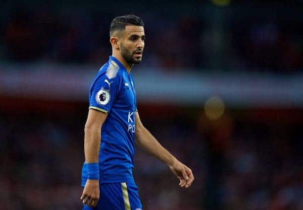 LONDON, ENGLAND - Friday, August 11, 2017: Leicester City's Riyad Mahrez during the FA Premier League match between Arsenal and Leicester City at the Emirates Stadium. (Pic by David Rawcliffe/Propaganda)