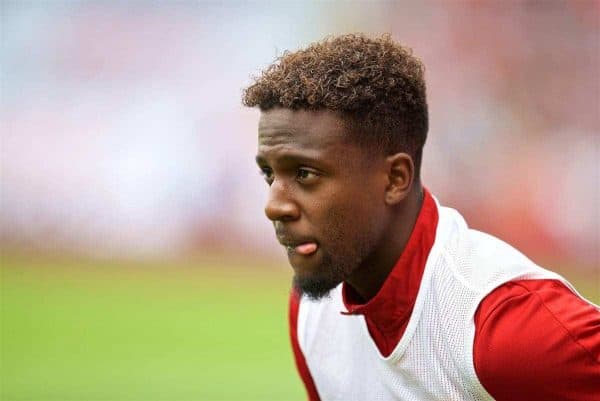 WATFORD, ENGLAND - Saturday, August 12, 2017: Liverpool's substitute Divock Origi during the FA Premier League match between Watford and Liverpool at Vicarage Road. (Pic by David Rawcliffe/Propaganda)