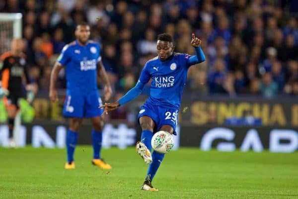 LEICESTER, ENGLAND - Tuesday, September 19, 2017: Leicester City's Wilfred Ndidi during the Football League Cup 3rd Round match between Leicester City and Liverpool at the King Power Stadium. (Pic by David Rawcliffe/Propaganda)